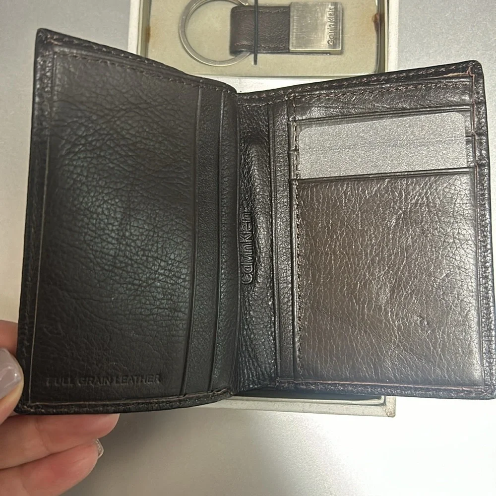 Calvin Klein 79277 Brown Credit Card / Wallet Gift Box Set - NWT